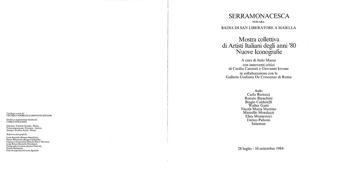 1984 Serramonacesca Mostra Collettiva di Artisti Italiani Nuove Iconografie