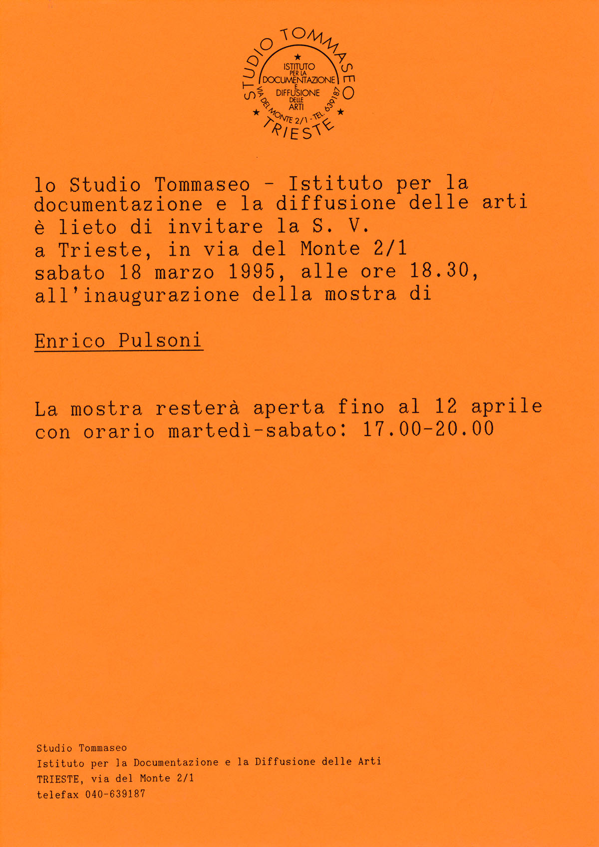 1995 Trieste Studio Tommaseo